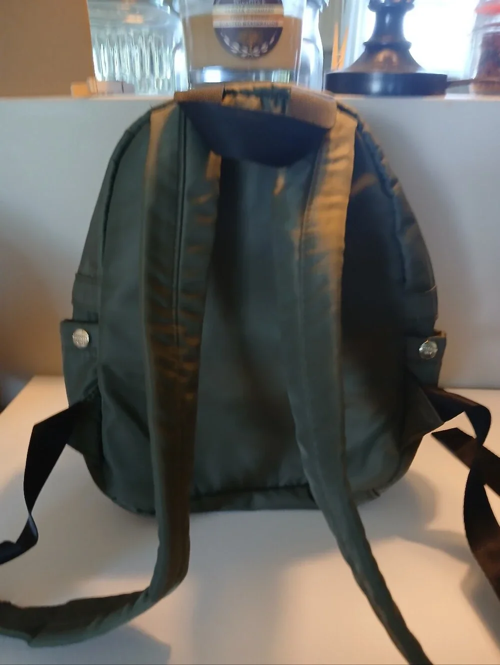 Madden Girl Olive Green Nylon Mini Backpack